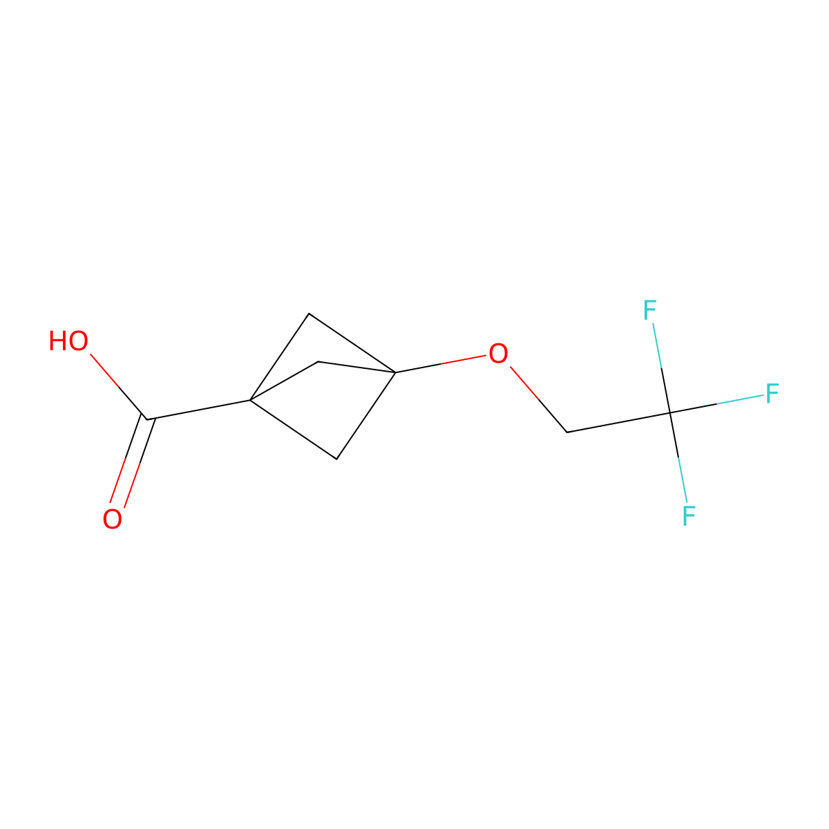 3-(2,2,2-Trifluoroethoxy)bicyclo[1.1.1]pentane-1-carboxylic acid molecular structure, CAS 3026713-47-0