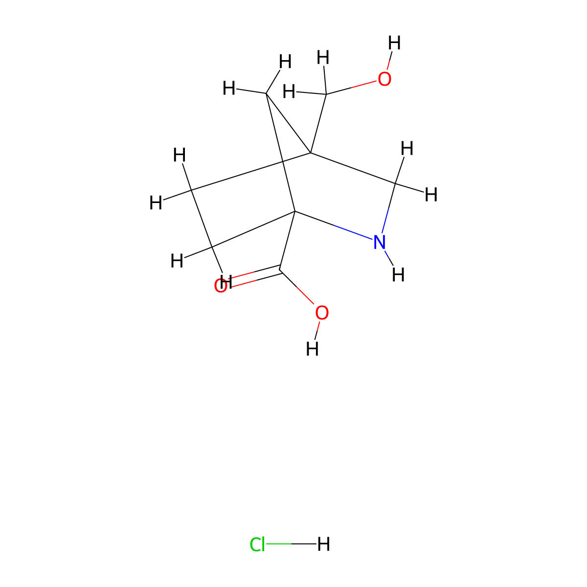 4-(Hydroxymethyl)-2-azabicyclo[2.2.1]heptane-1-carboxylic acid hydrochloride molecular structure, CAS 3026713-52-7