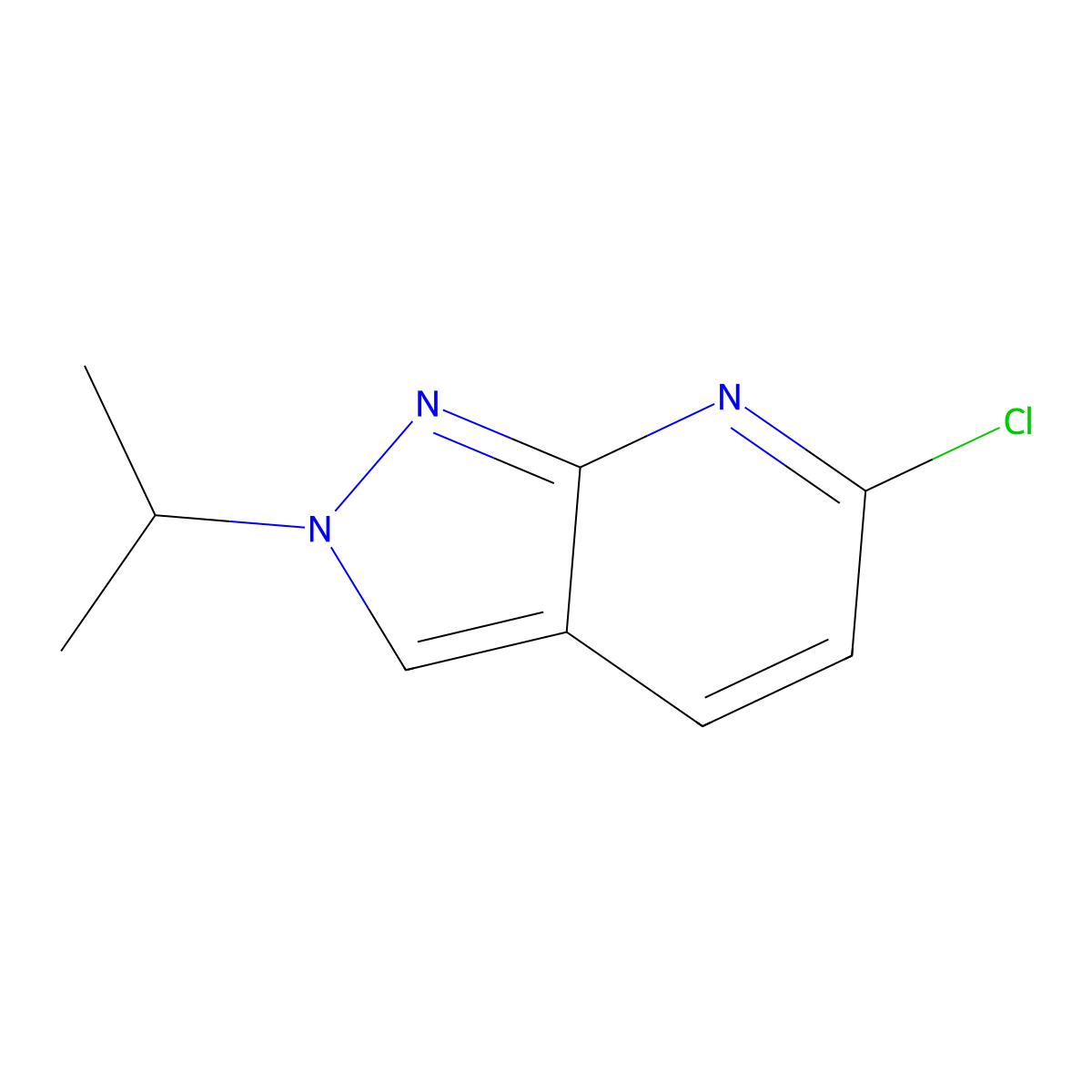 6-Chloro-2-isopropyl-2H-pyrazolo[3,4-b]pyridine molecular structure, CAS 3026713-53-8