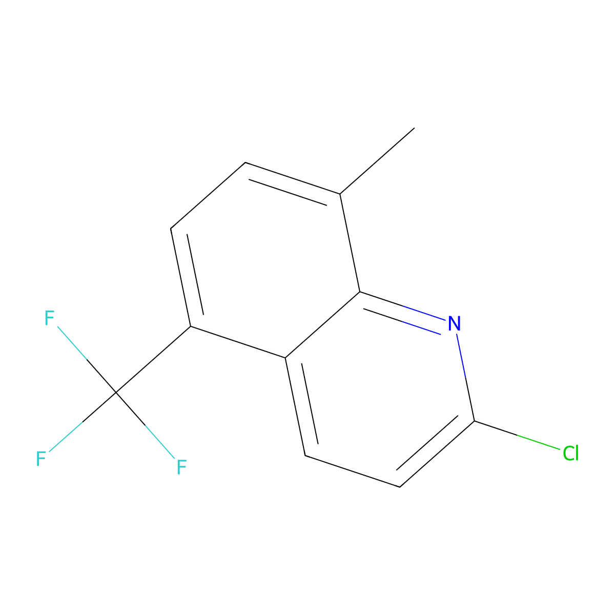 2-Chloro-8-methyl-5-(trifluoromethyl)quinoline molecular structure, CAS 3026713-57-2