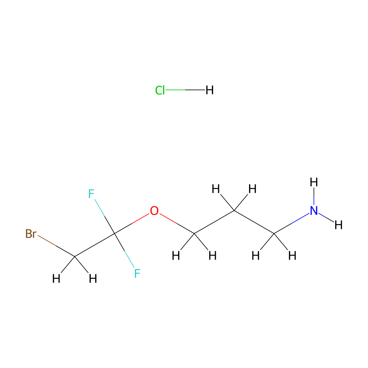 3-(2-Bromo-1,1-difluoroethoxy)propan-1-amine hydrochloride molecular structure, CAS 3026713-66-3