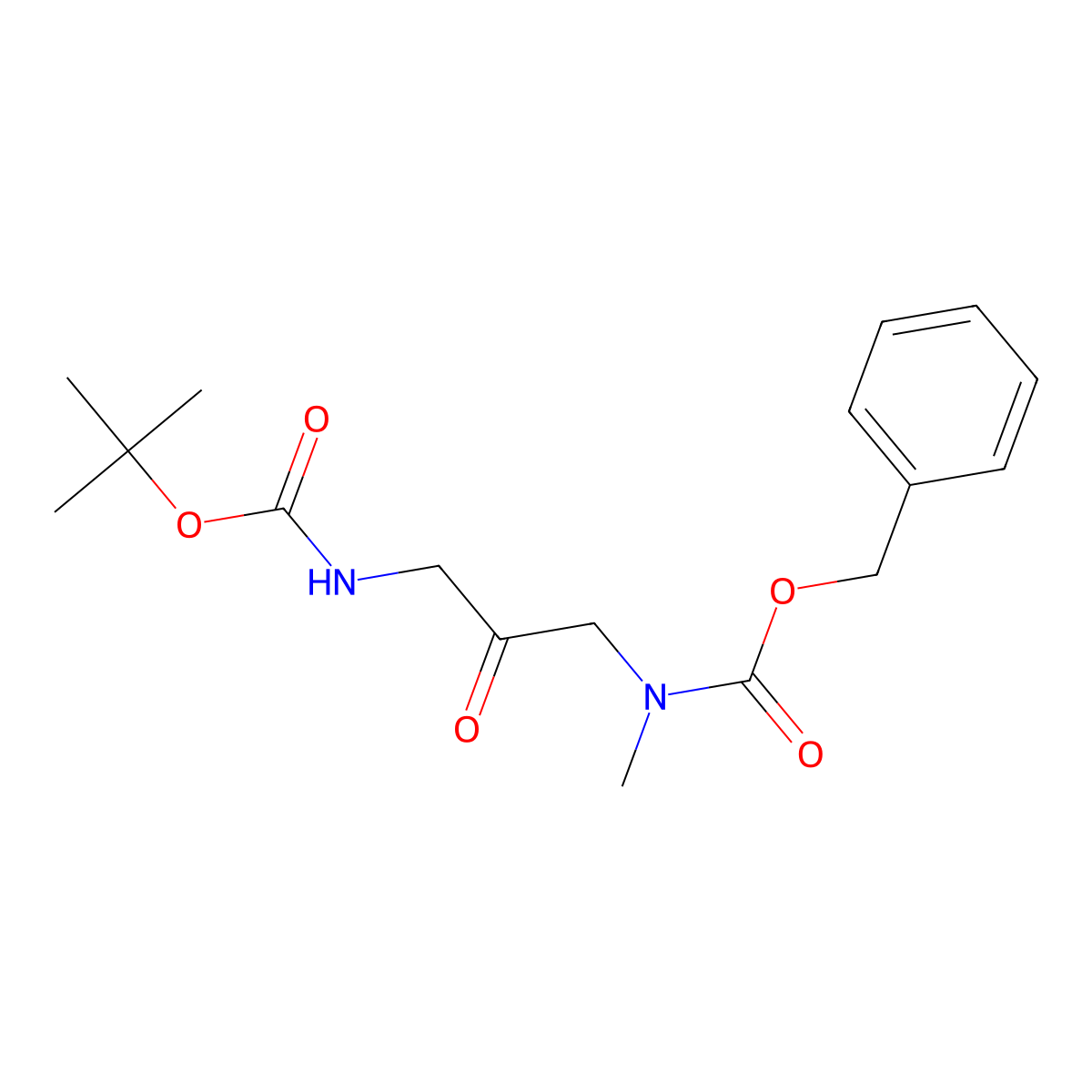 Benzyl (3-((tert-butoxycarbonyl)amino)-2-oxopropyl)(methyl)carbamate molecular structure, CAS 3026713-83-4