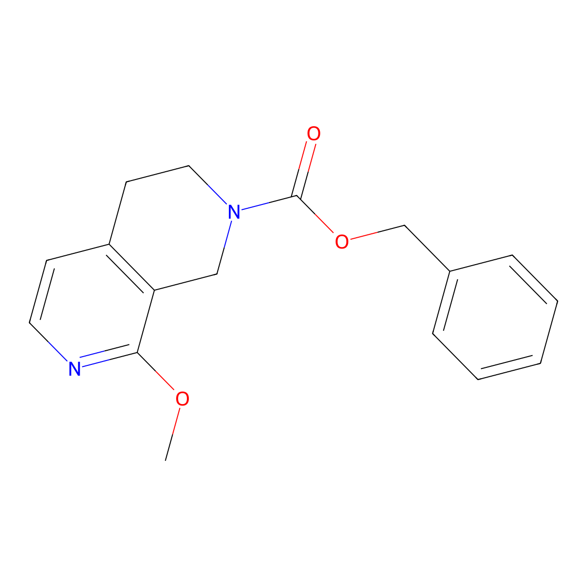 benzyl 8-methoxy-3,4-dihydro-2,7-naphthyridine-2(1H)-carboxylate molecular structure, CAS 3026713-89-0
