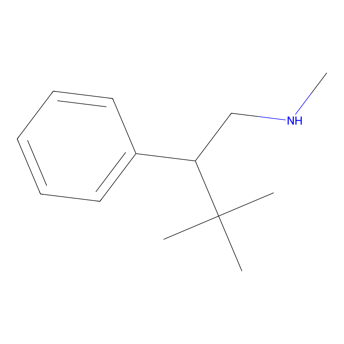 (3,3-Dimethyl-2-phenylbutyl)(methyl)amine molecular structure, CAS 3026715-14-7