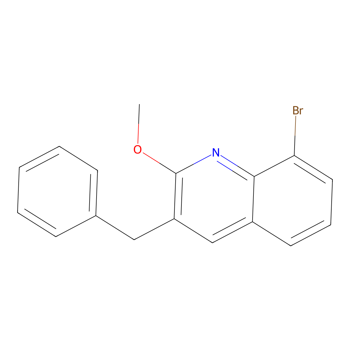 3-Benzyl-8-bromo-2-methoxyquinoline molecular structure, CAS 3026715-17-0
