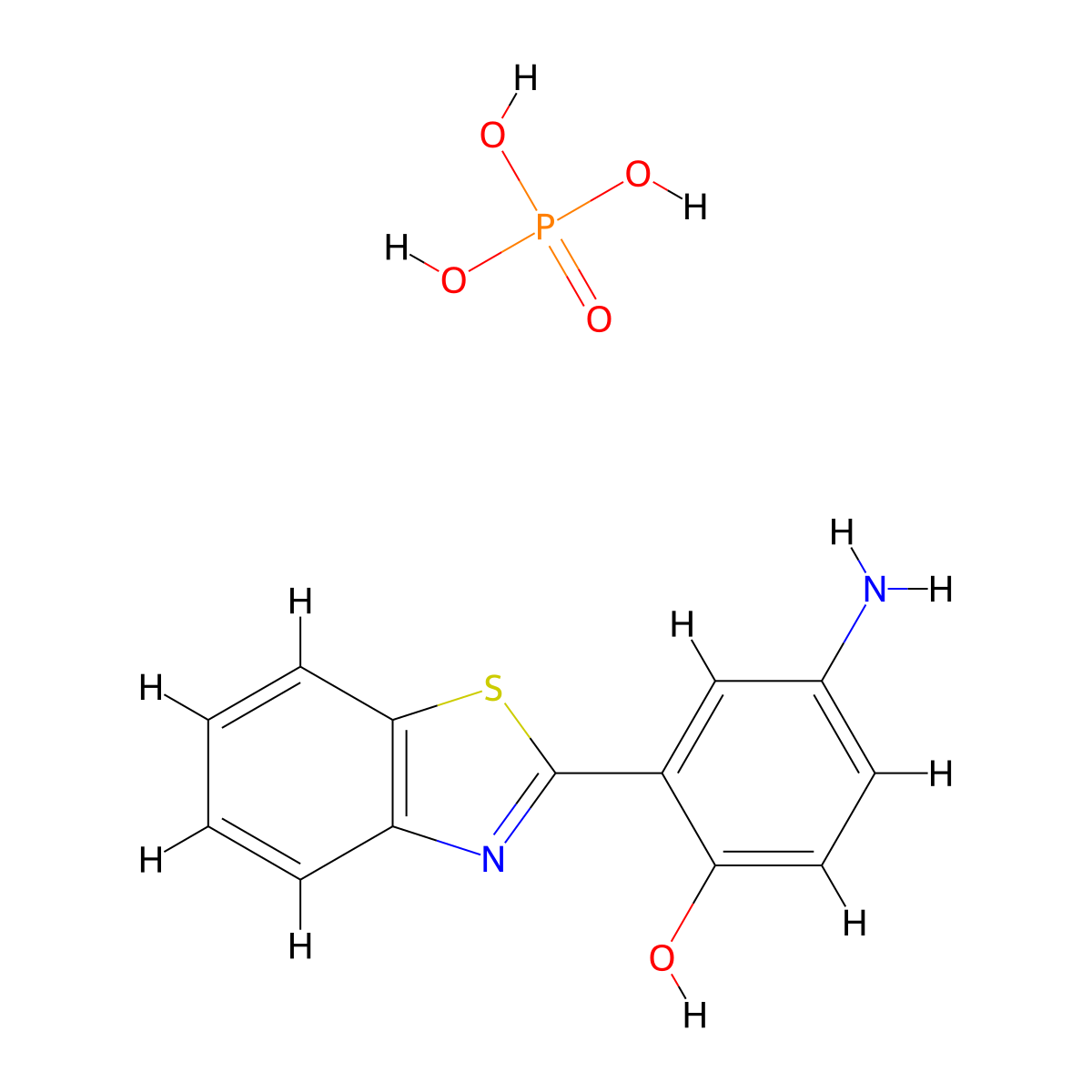4-Amino-2-(benZo[d]thiaZol-2-yl)phenol phosphate molecular structure, CAS 3026715-27-2