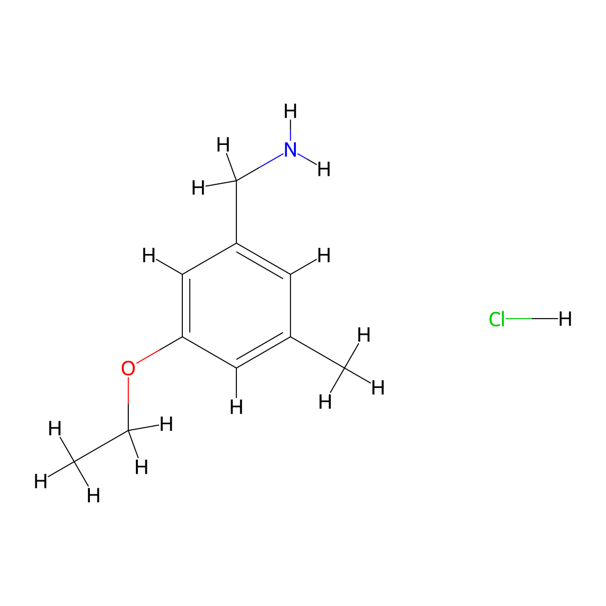 1-(3-Ethoxy-5-methylphenyl)methanamine hydrochloride molecular structure, CAS 3026715-30-7
