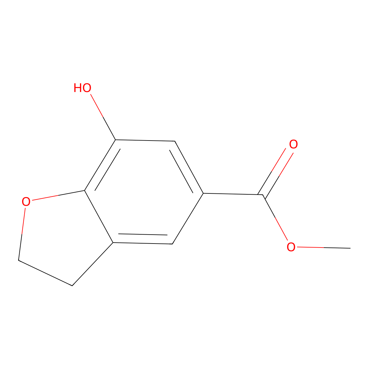 Methyl 7-hydroxy-2,3-dihydrobenzofuran-5-carboxylate molecular structure, CAS 3026715-34-1