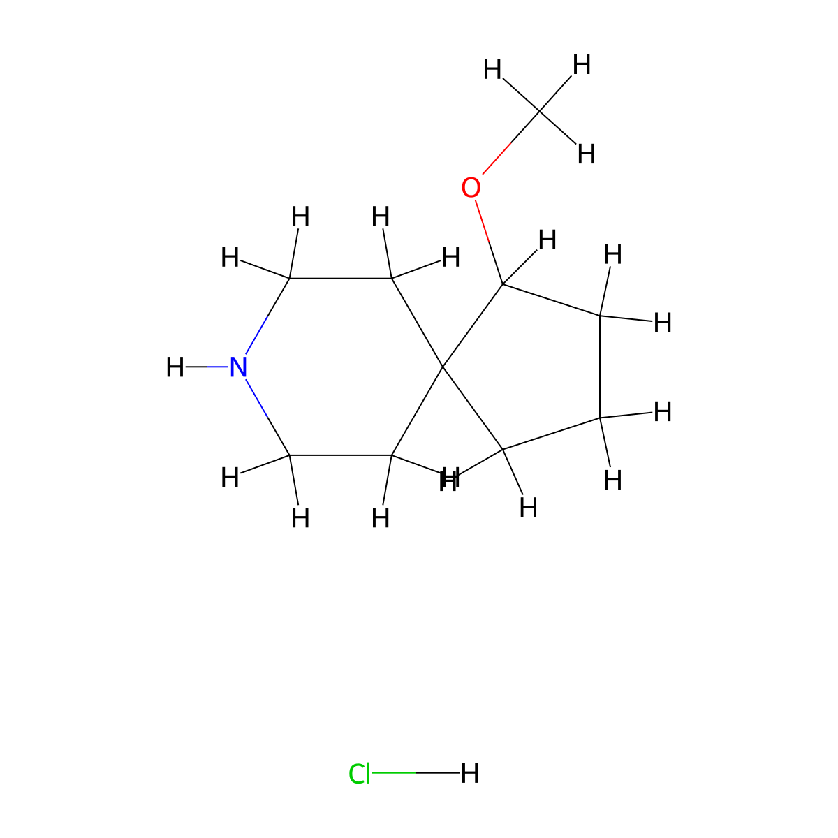 1-Methoxy-8-azaspiro[4.5]decane hydrochloride molecular structure, CAS 3026715-41-0