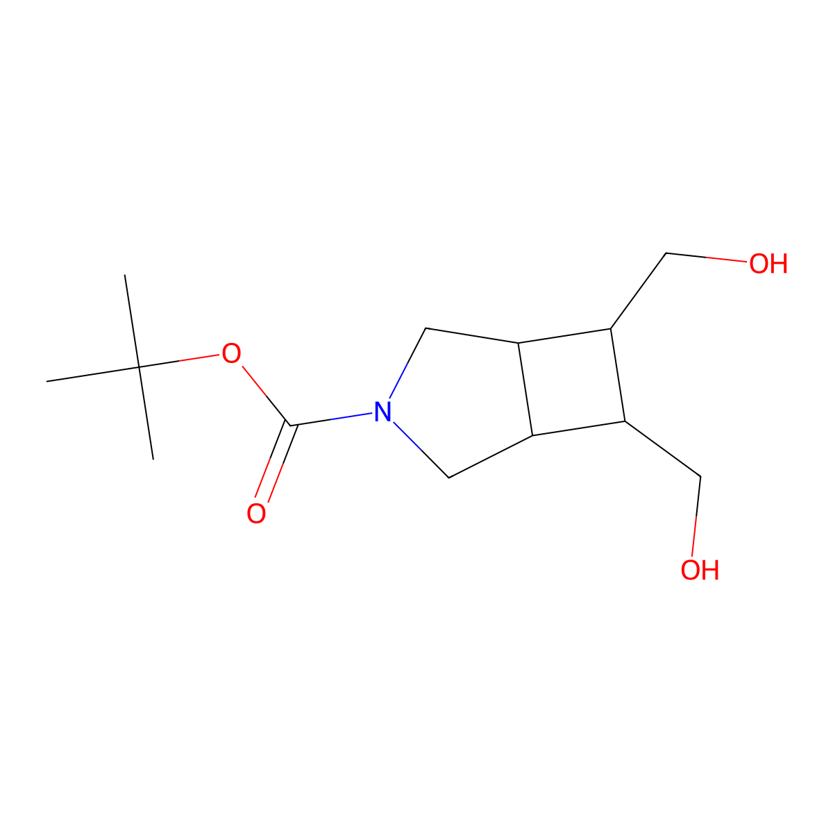 Tert-butyl 6,7-bis(hydroxymethyl)-3-azabicyclo[3.2.0]heptane-3-carboxylate molecular structure, CAS 3026715-54-5
