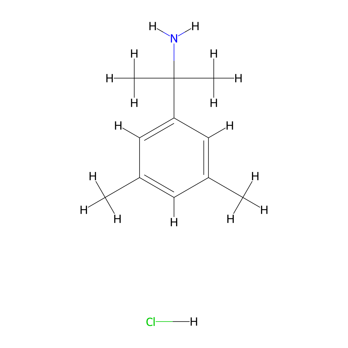 2-(3,5-Dimethylphenyl)propan-2-amine hydrochloride molecular structure, CAS 3026715-58-9