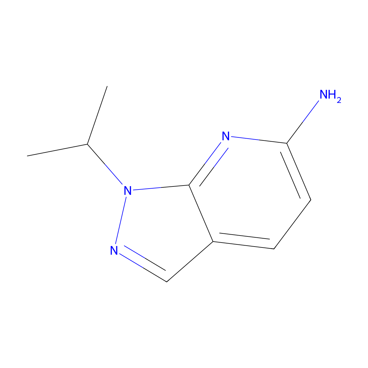 1-Isopropyl-1H-pyrazolo[3,4-b]pyridin-6-amine molecular structure, CAS 3026715-62-5