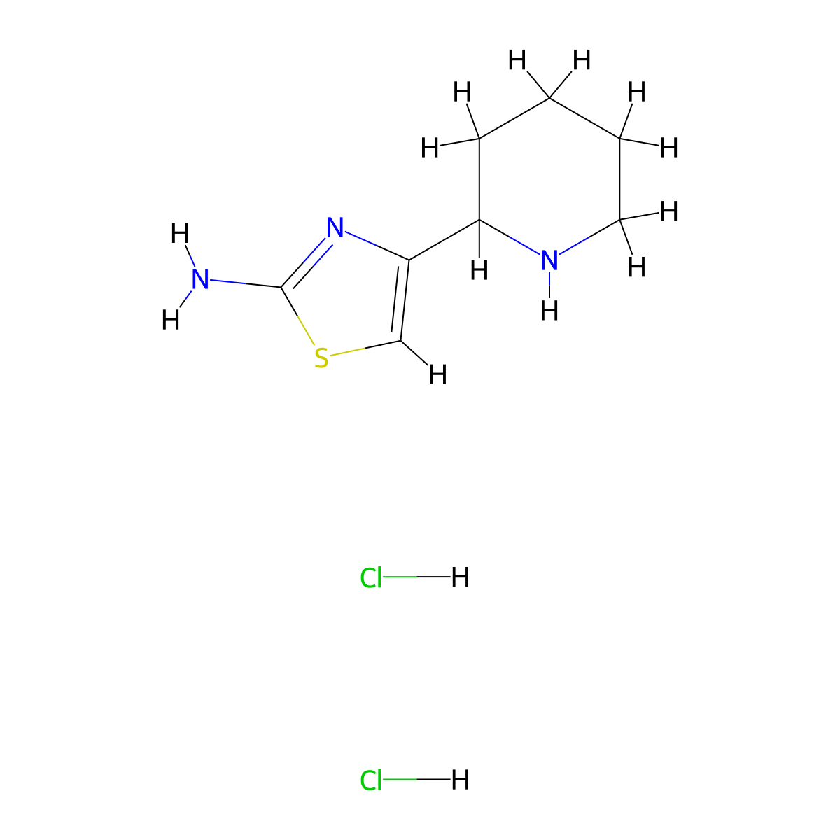 4-(Piperidin-2-yl)-1,3-thiazol-2-amine dihydrochloride molecular structure, CAS 3026715-75-0