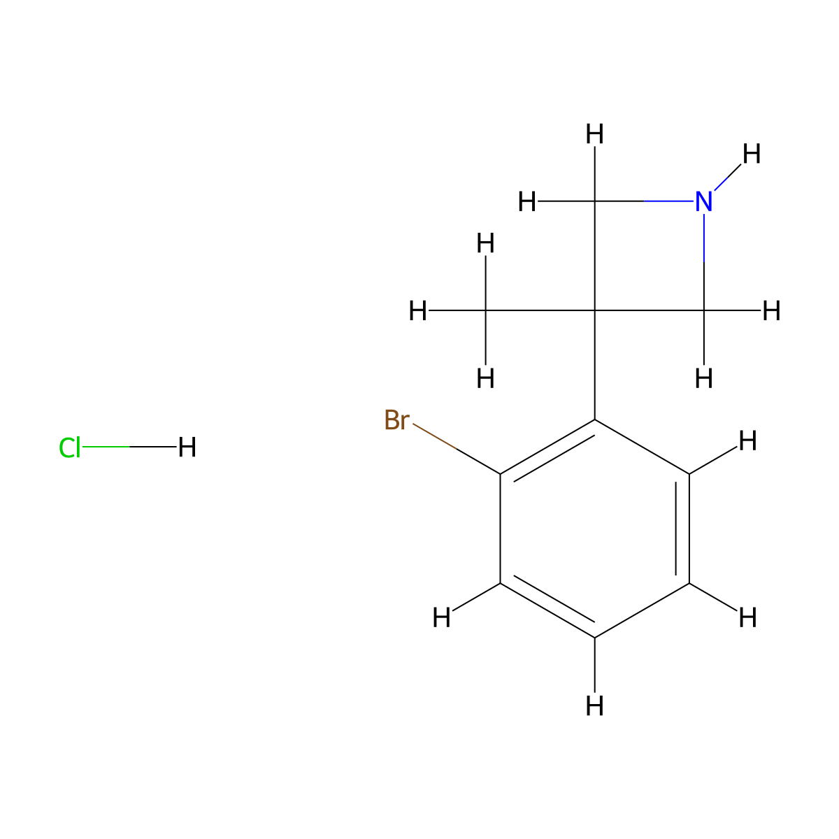 3-(2-Bromophenyl)-3-methylazetidine hydrochloride molecular structure, CAS 3026715-78-3