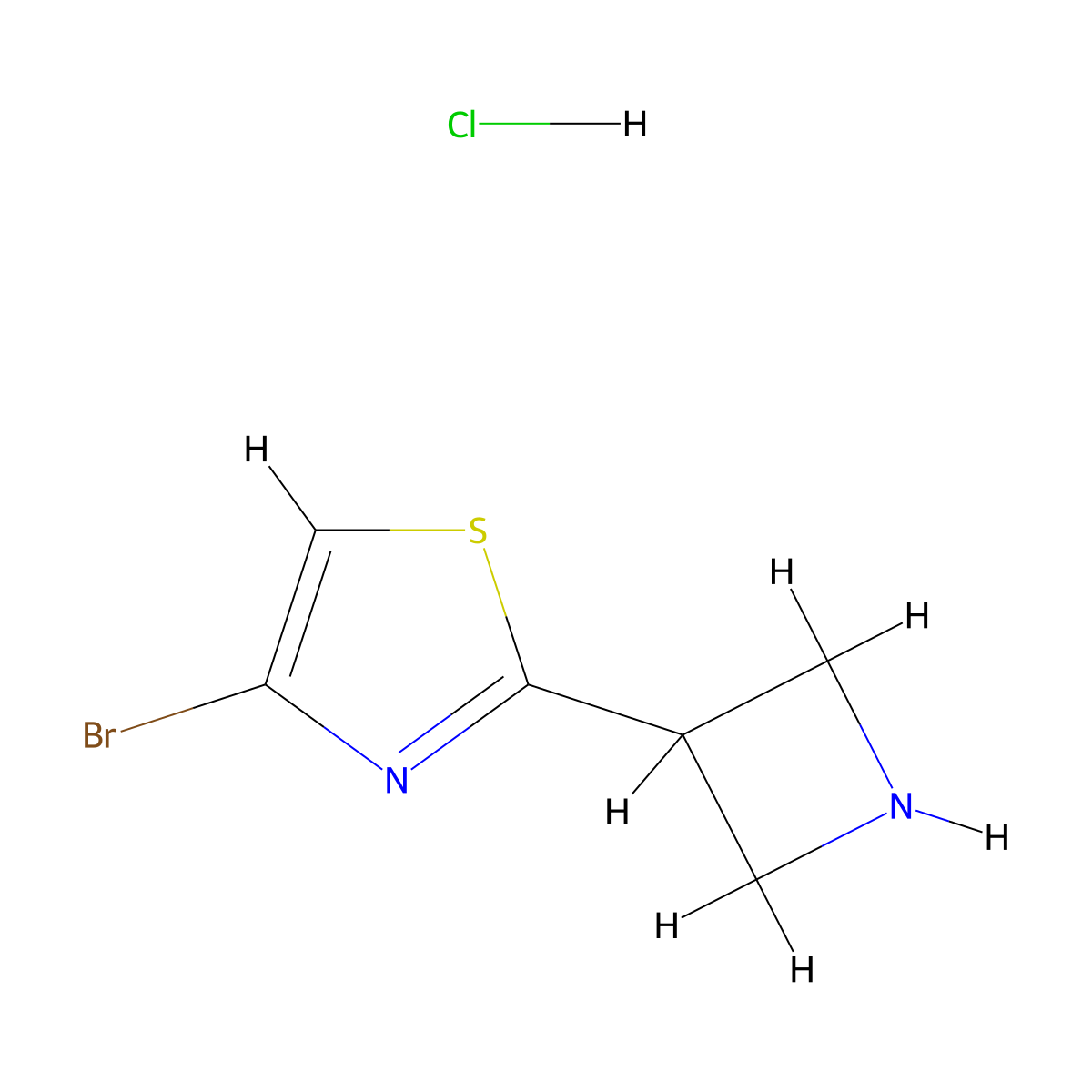 2-(Azetidin-3-yl)-4-bromo-1,3-thiazole hydrochloride molecular structure, CAS 3026715-81-8