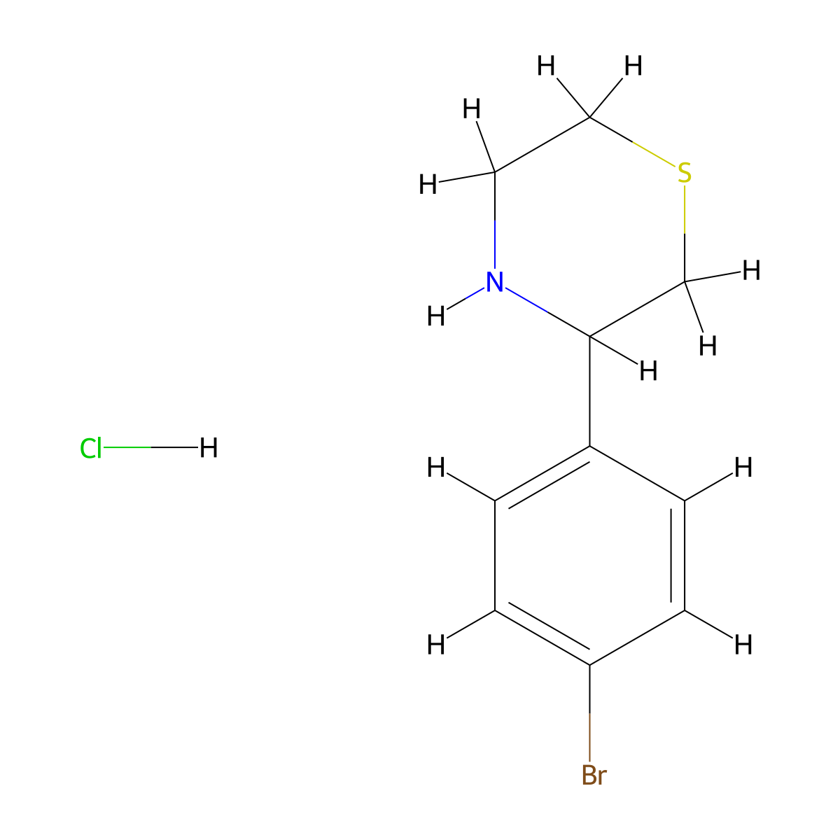 3-(4-Bromophenyl)thiomorpholine hydrochloride molecular structure, CAS 3026716-09-3