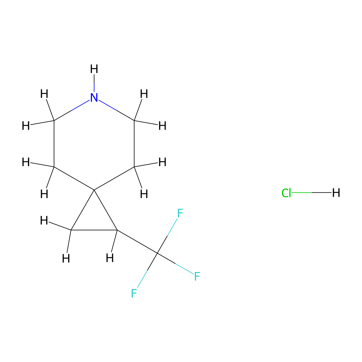 1-(Trifluoromethyl)-6-azaspiro[2.5]octane hydrochloride molecular structure, CAS 3026716-30-0