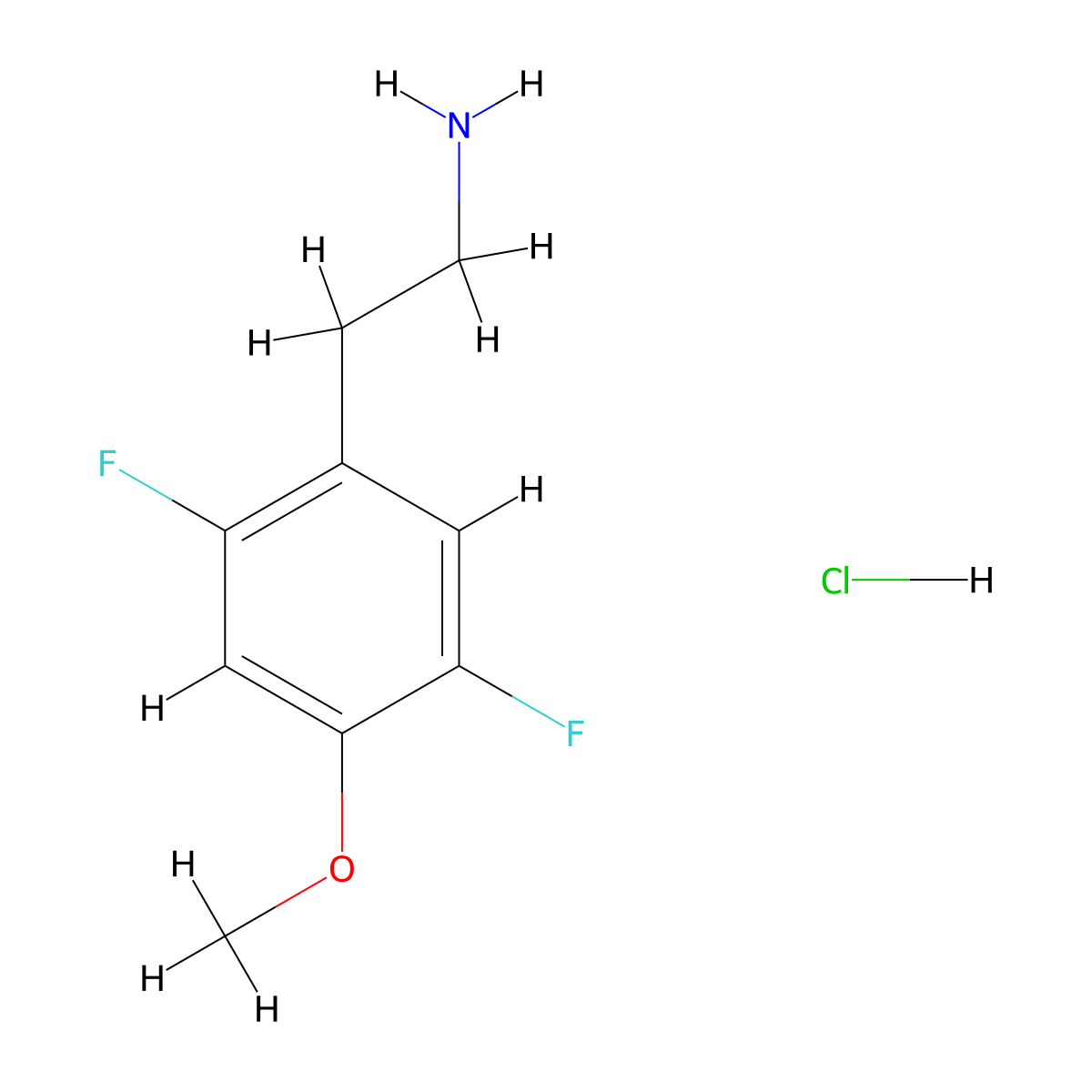 2-(2,5-Difluoro-4-methoxyphenyl)ethan-1-amine hydrochloride molecular structure, CAS 3026716-33-3