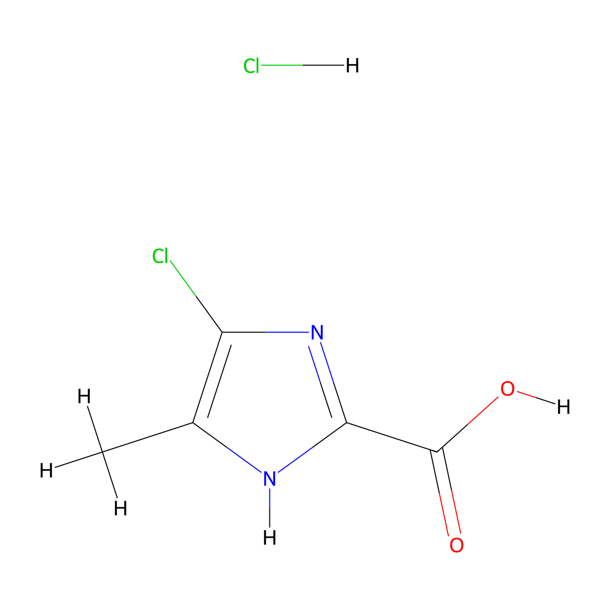 4-Chloro-5-methyl-1H-imidazole-2-carboxylic Acid Hydrochloride molecular structure, CAS 3026716-34-4