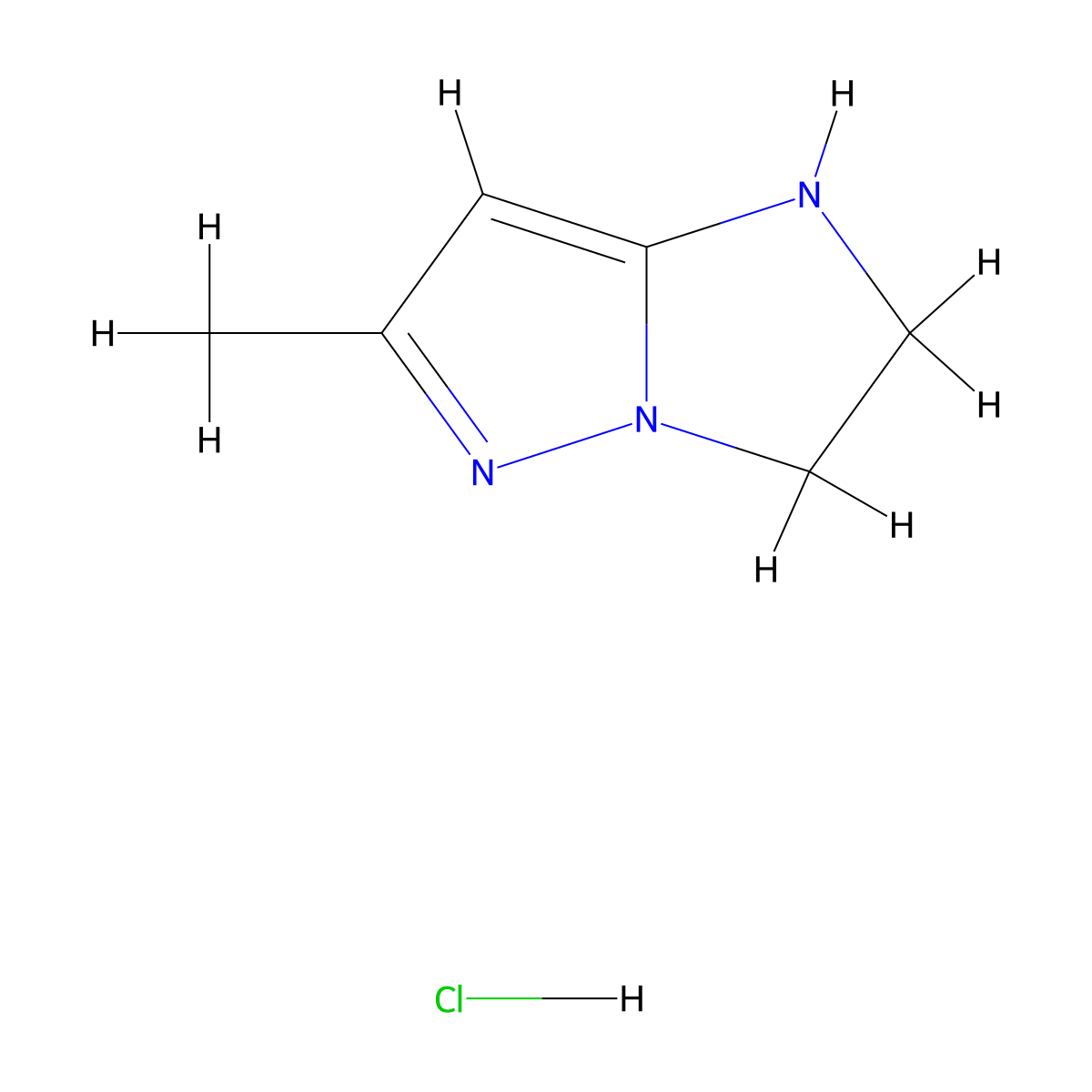 6-methyl-1H,2H,3H-pyrazolo[1,5-a]imidazole hydrochloride molecular structure, CAS 3026716-45-7