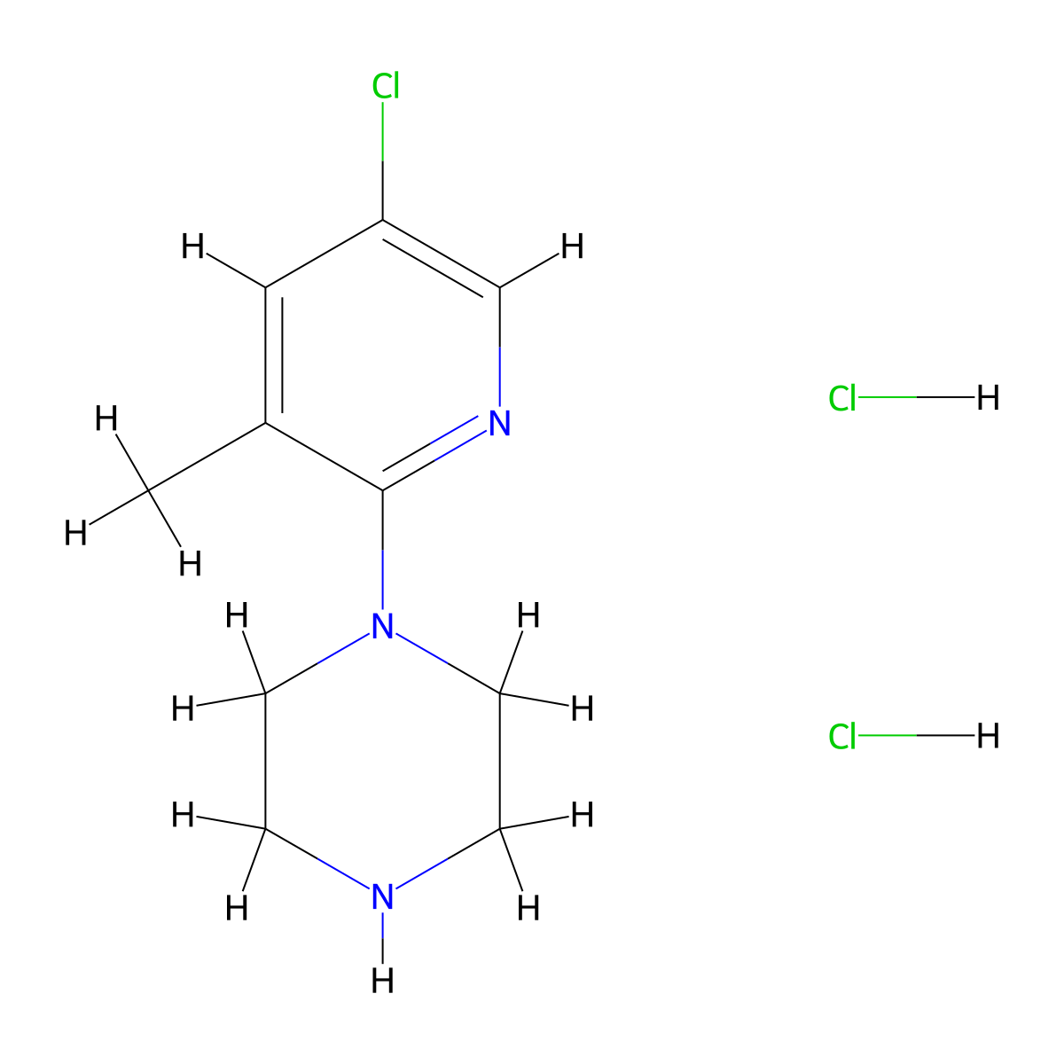 1-(5-Chloro-3-methylpyridin-2-yl)piperazine dihydrochloride molecular structure, CAS 3026716-49-1