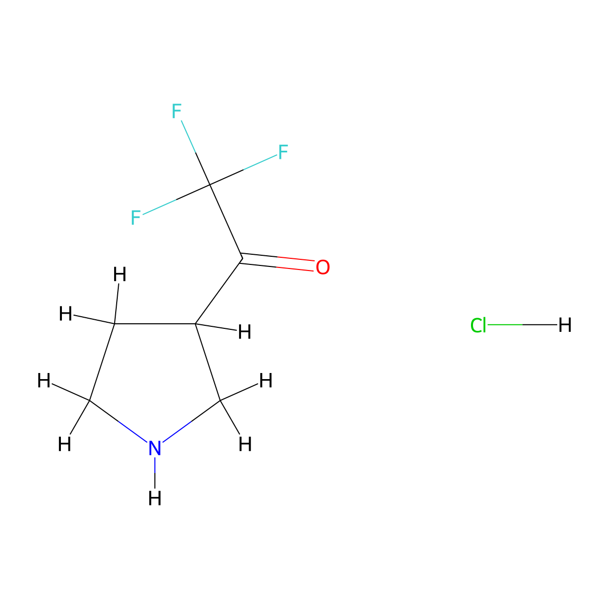 2,2,2-Trifluoro-1-(pyrrolidin-3-yl)ethan-1-one hydrochloride molecular structure, CAS 3026716-57-1