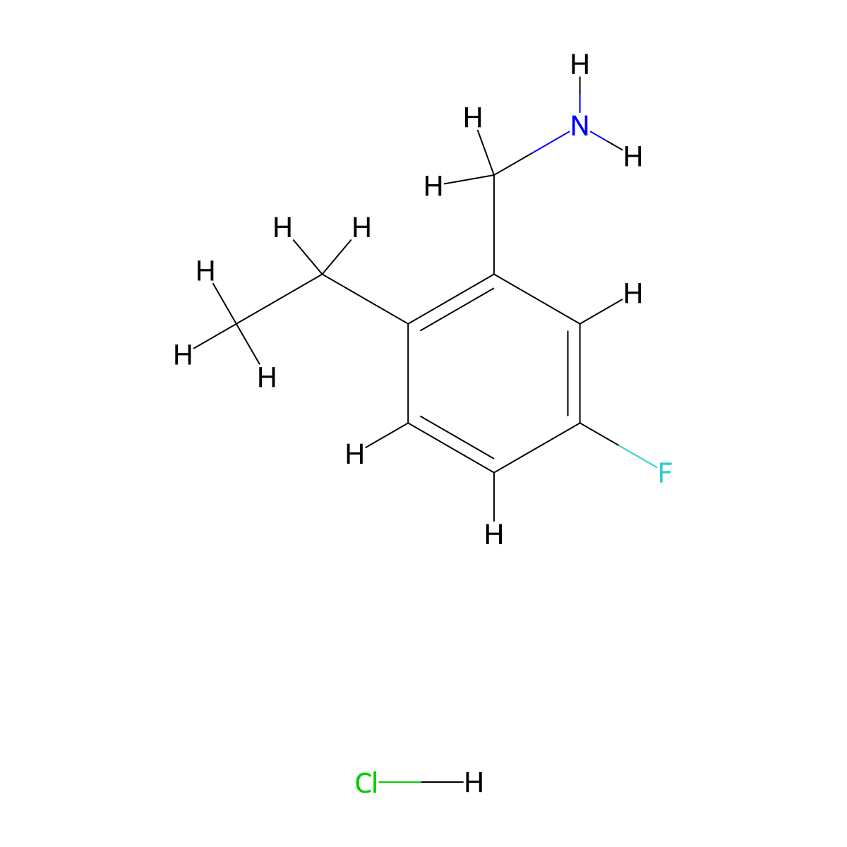 1-(2-Ethyl-5-fluorophenyl)methanamine hydrochloride molecular structure, CAS 3026716-61-7