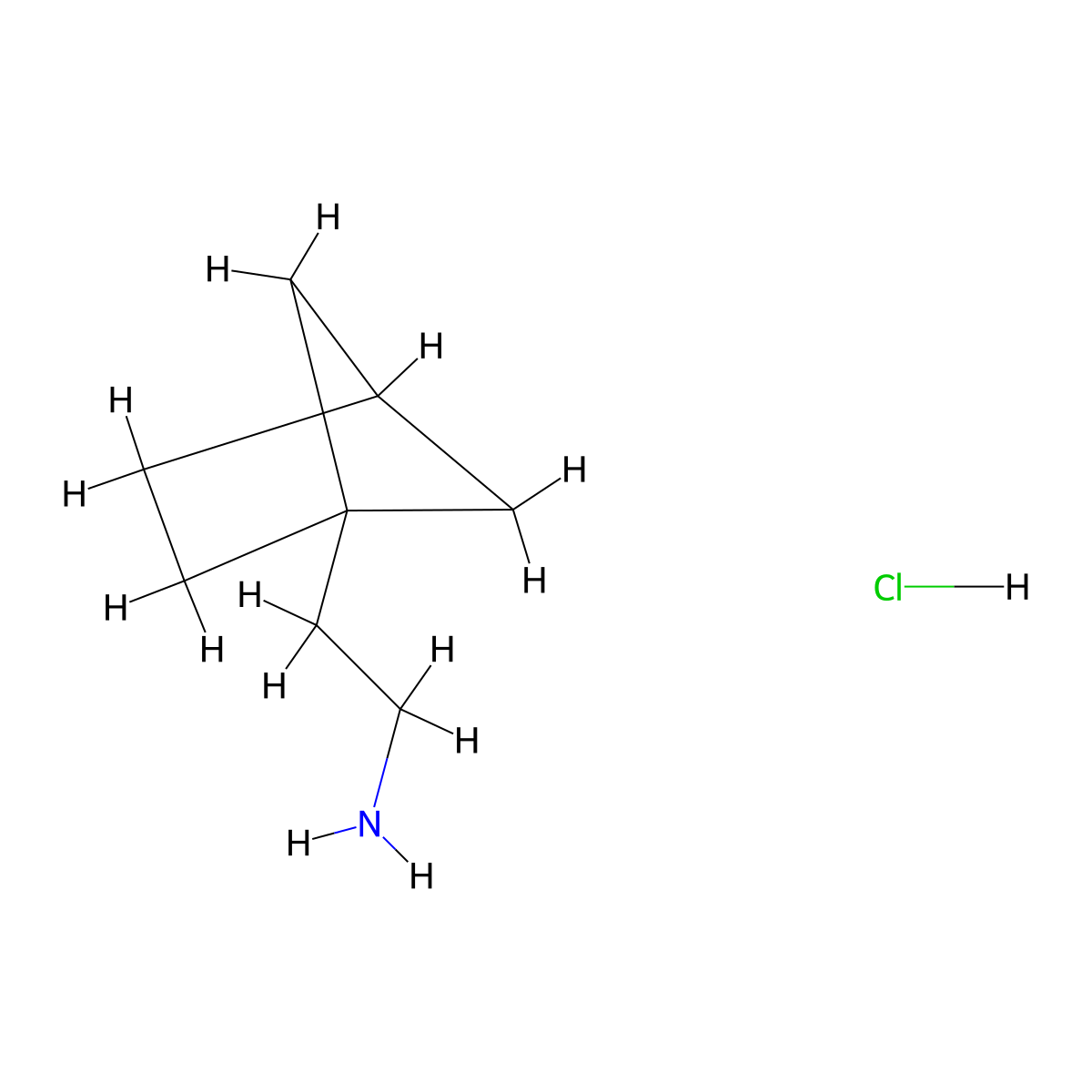 2-{Bicyclo[2.1.1]hexan-1-yl}ethan-1-amine hydrochloride molecular structure, CAS 3026716-64-0