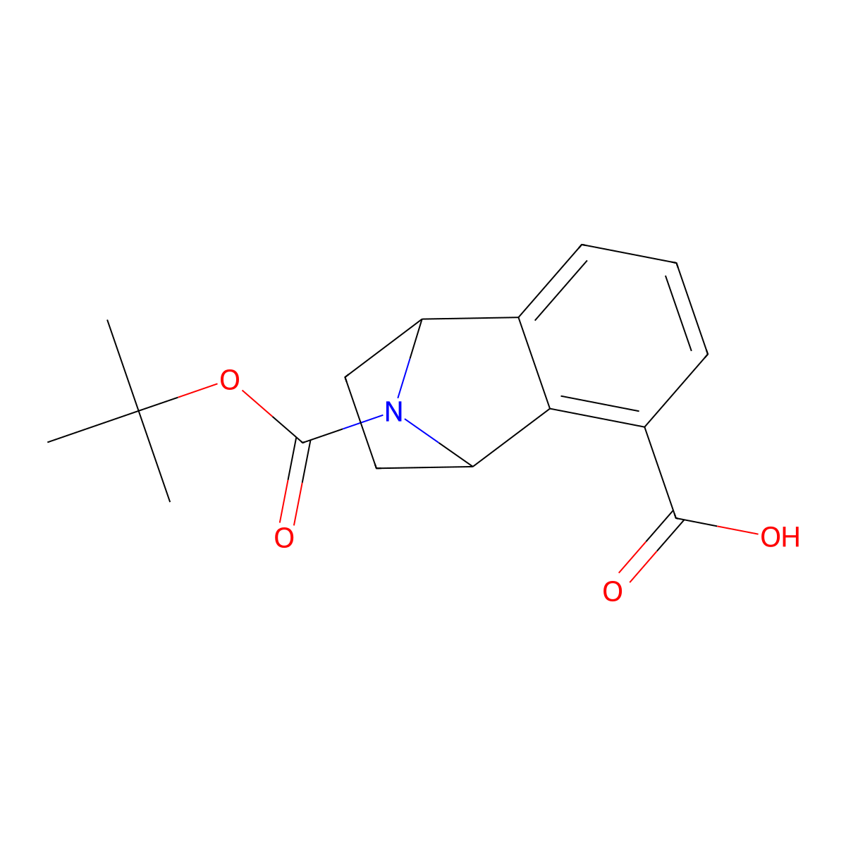 11-[(Tert-butoxy)carbonyl]-11-azatricyclo[6.2.1.0,{2,7}]undeca-2,4,6-triene-3-carboxylic acid molecular structure, CAS 3026716-68-4