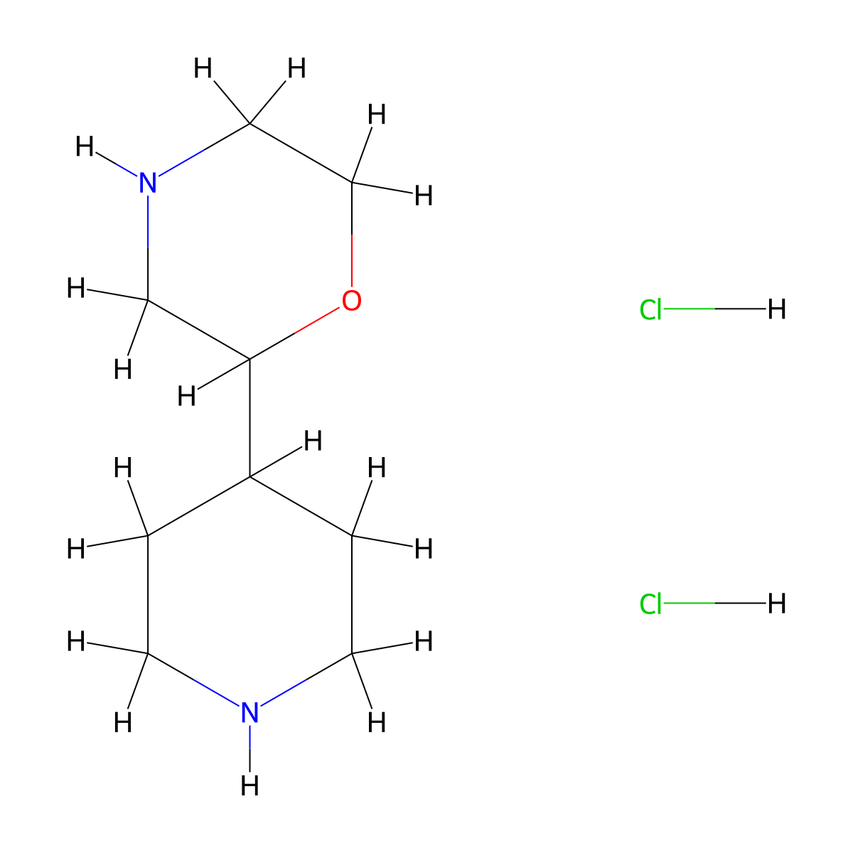 2-(4-Piperidinyl)morpholine dihydrochloride molecular structure, CAS 3026716-71-9