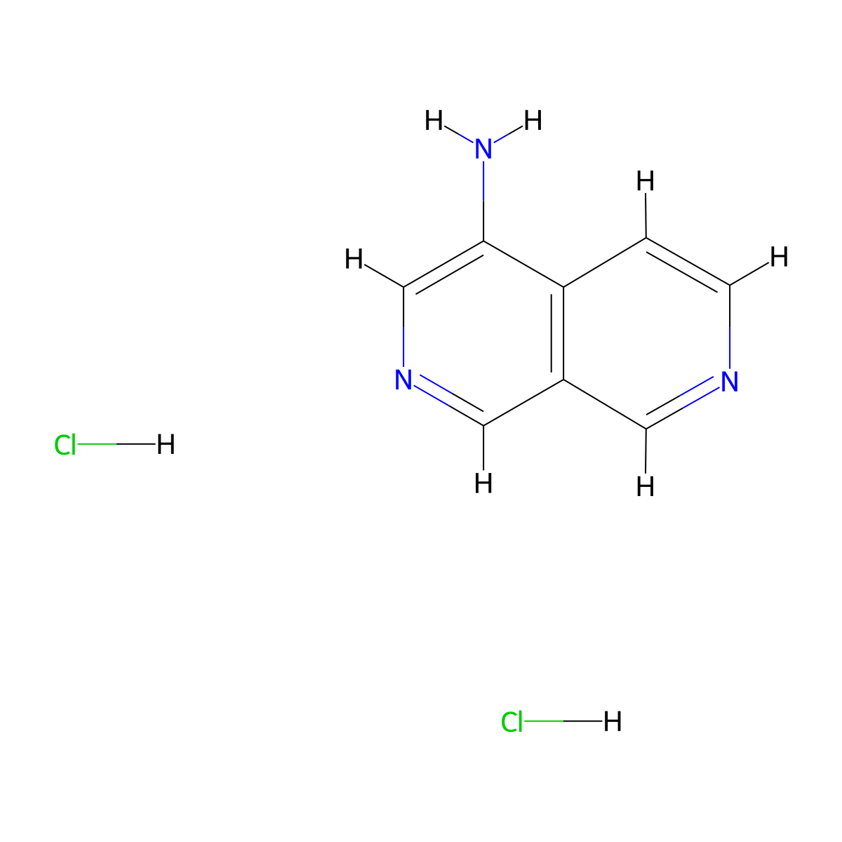 2,7-Naphthyridin-4-amine dihydrochloride molecular structure, CAS 3026716-75-3