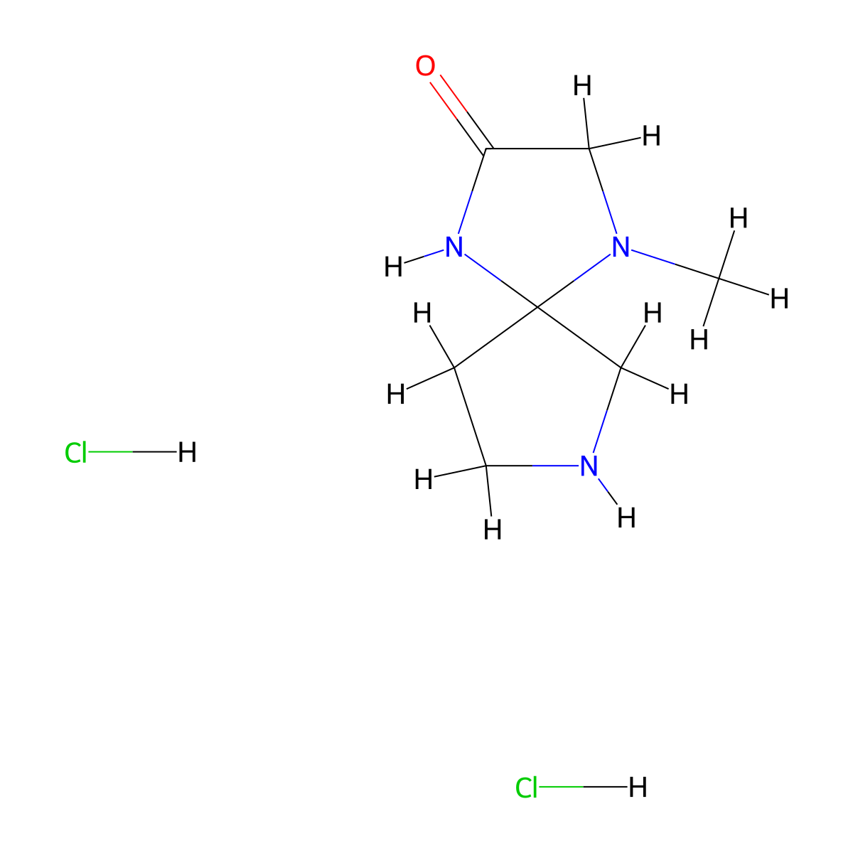 4-Methyl-1,4,7-triazaspiro[4.4]nonan-2-one dihydrochloride molecular structure, CAS 3026716-77-5