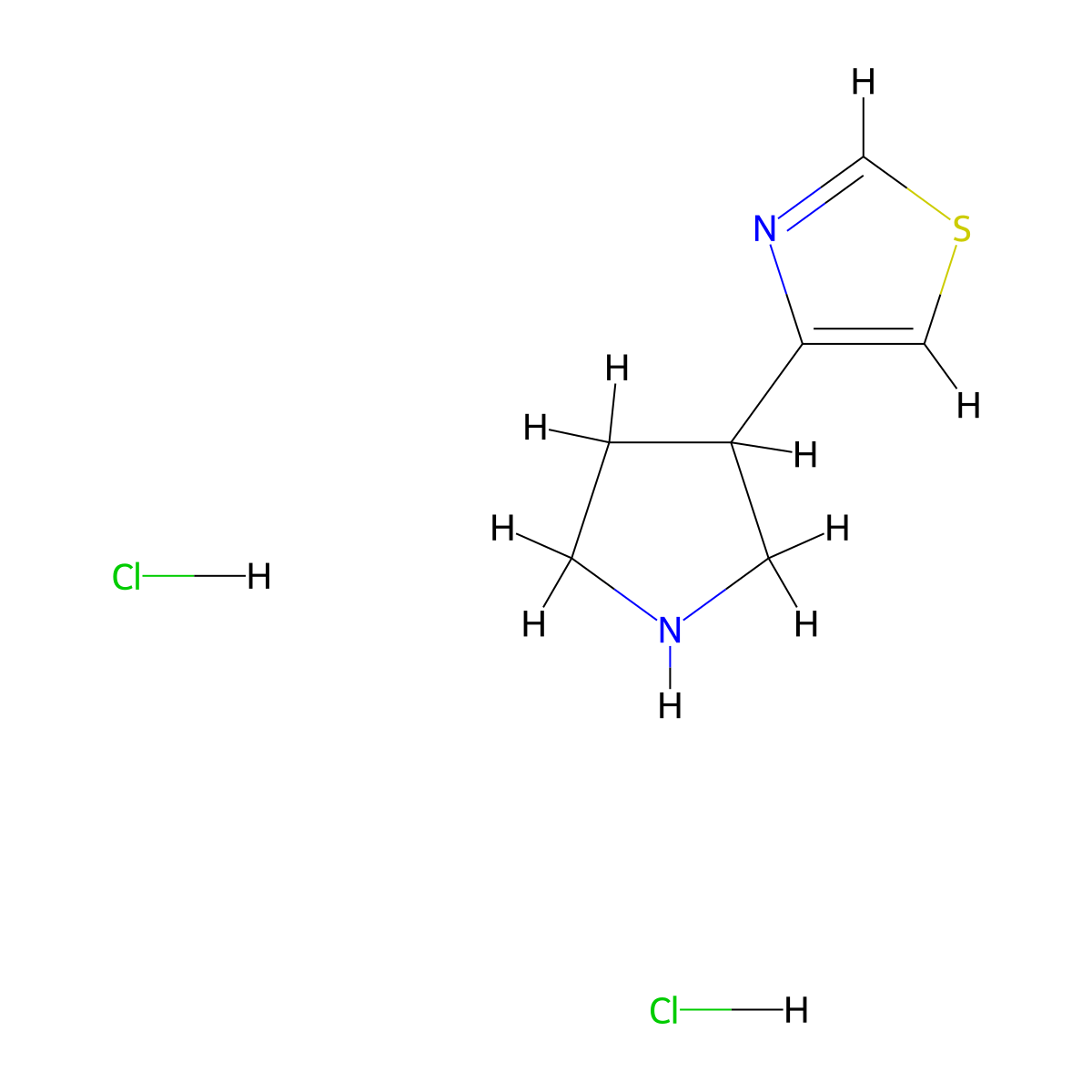4-(Pyrrolidin-3-yl)-1,3-thiazole dihydrochloride molecular structure, CAS 3026716-94-6
