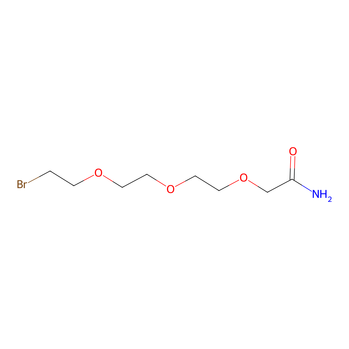 Bromo-PEG3-CO-NH2 molecular structure, CAS 3026716-95-7