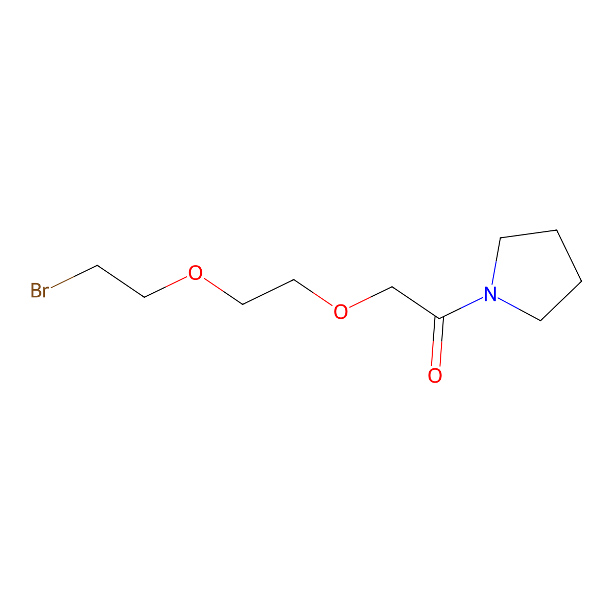 N-Acetylpyrrolidine-PEG2-Br molecular structure, CAS 3026716-99-1
