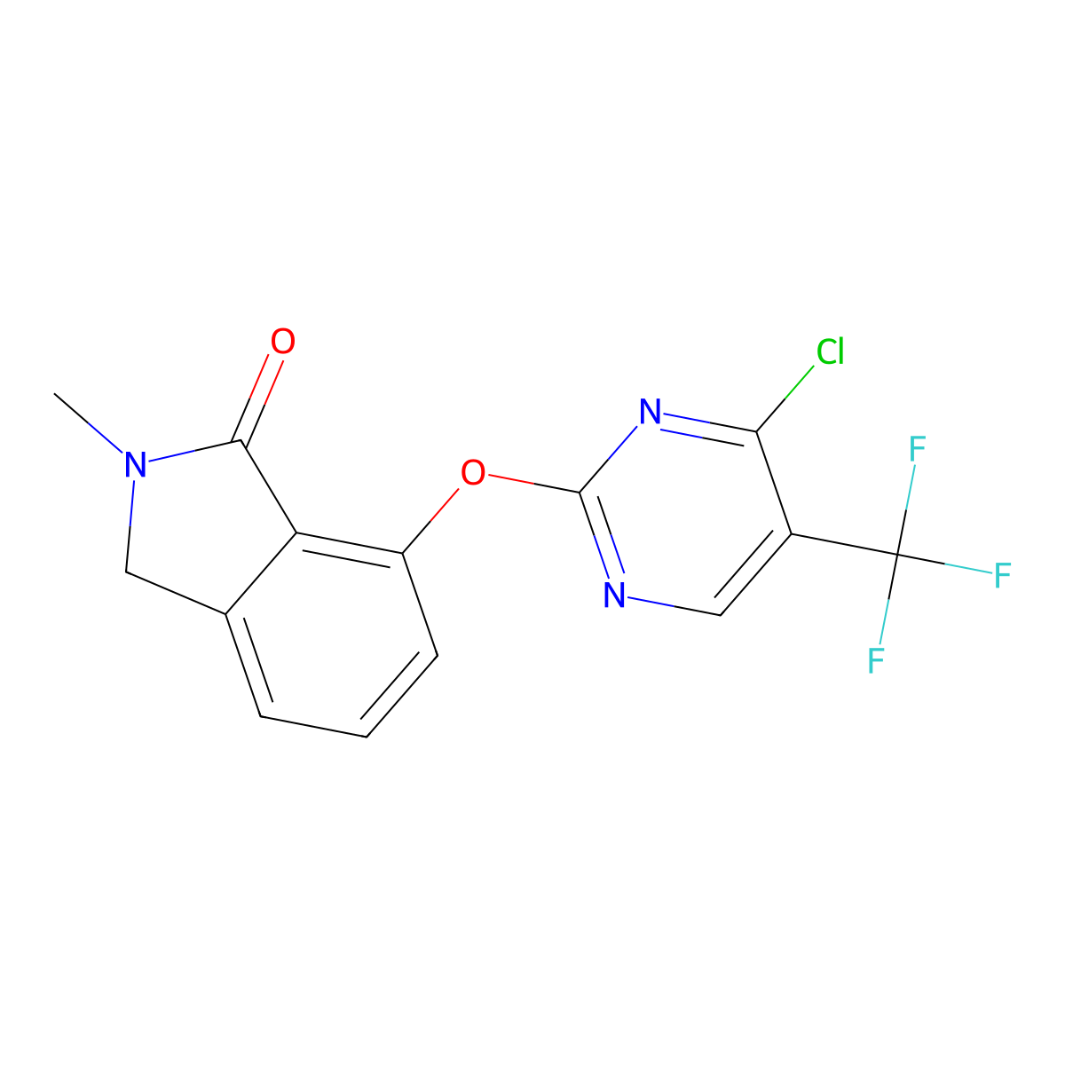7-((4-Chloro-5-(trifluoromethyl)pyrimidin-2-YL)oxy)-2-methylisoindolin-1-one molecular structure, CAS 3026717-03-0