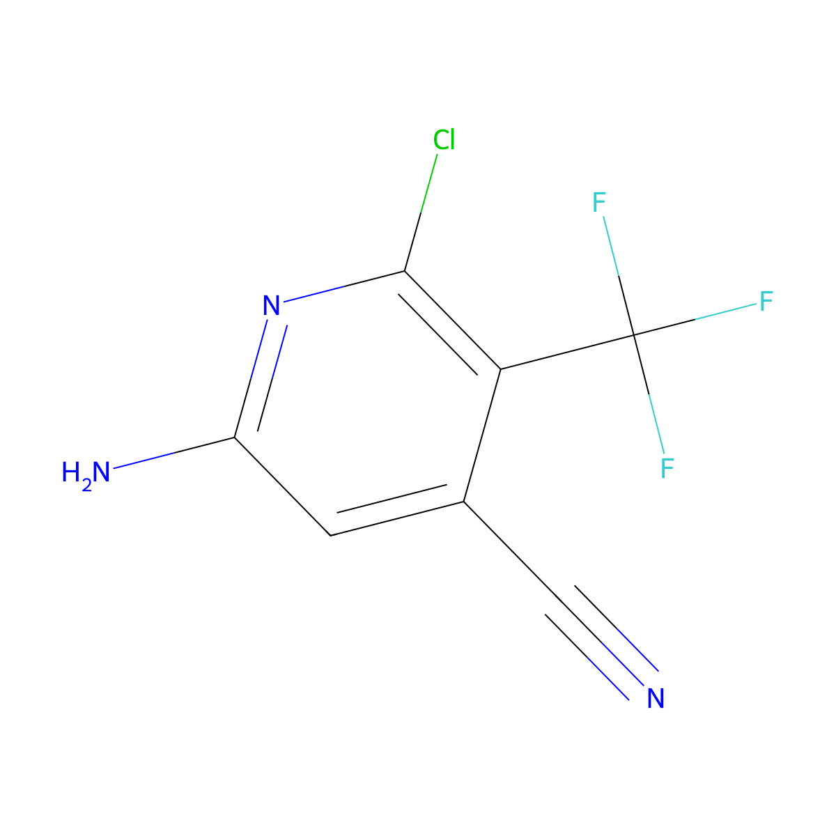 6-Amino-2-chloro-3-(trifluoromethyl)isonicotinonitrile molecular structure, CAS 3026728-23-1