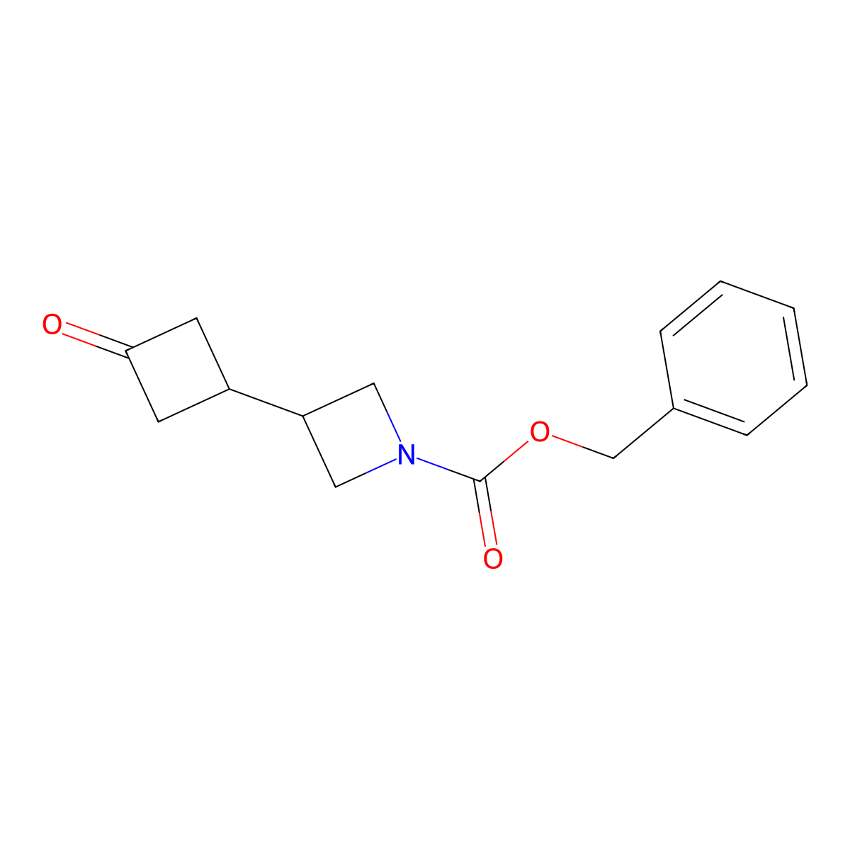 Benzyl 3-(3-oxocyclobutyl)azetidine-1-carboxylate molecular structure, CAS 3026728-29-7