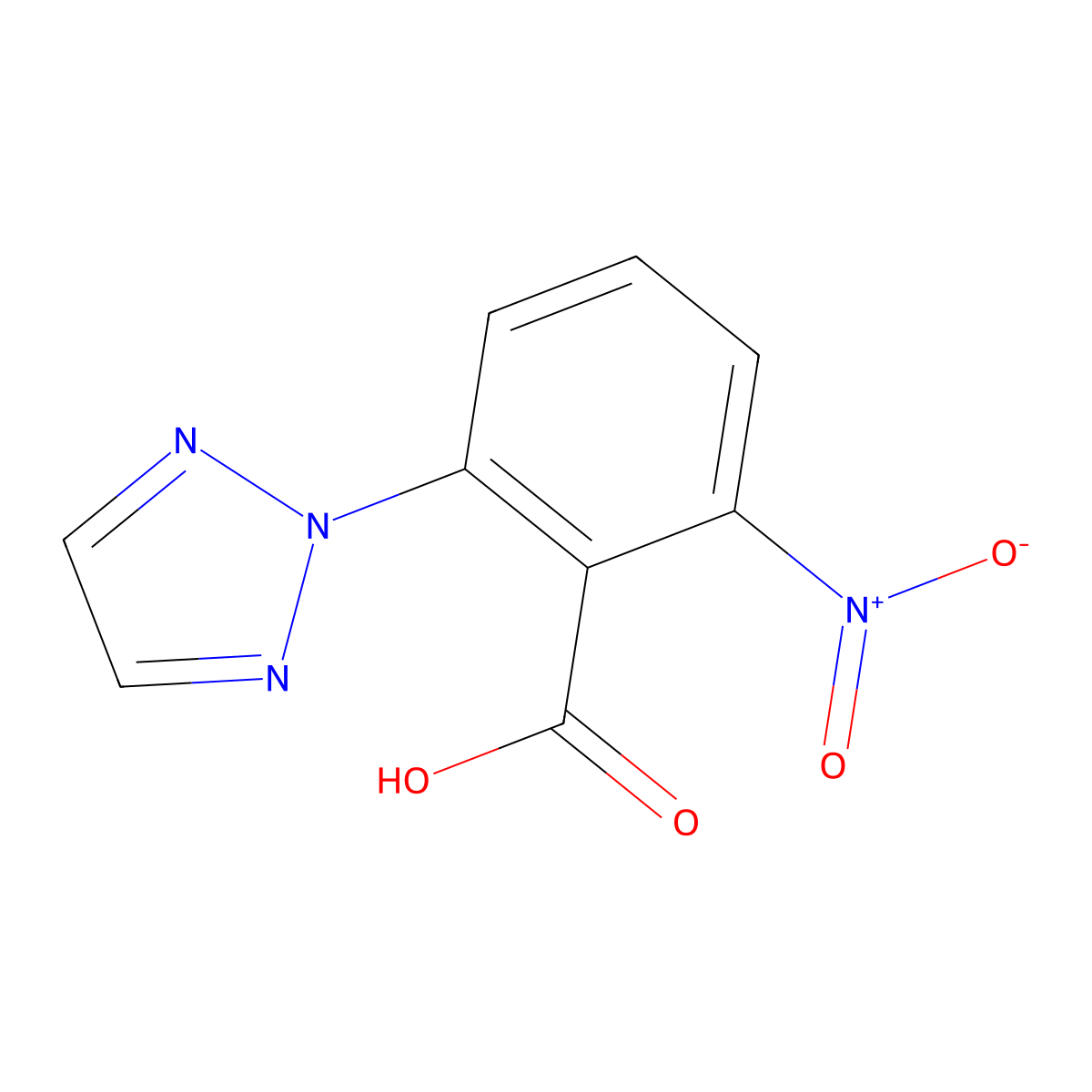 2-Nitro-6-(2H-1,2,3-triazol-2-yl)benzoic acid molecular structure, CAS 3026728-31-1