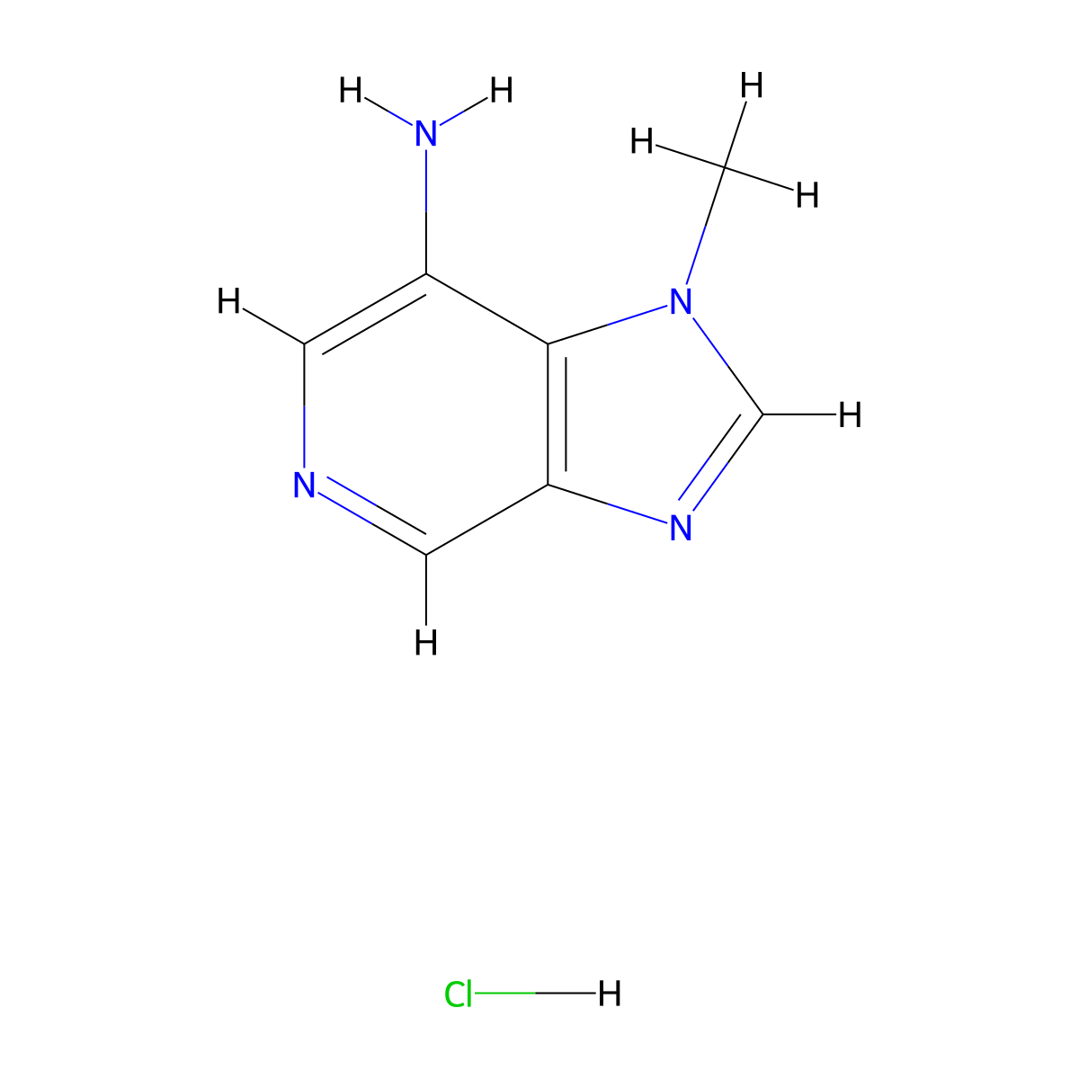 1-methyl-1H-imidazo[4,5-c]pyridin-7-amine hydrochloride molecular structure, CAS 3026728-36-6