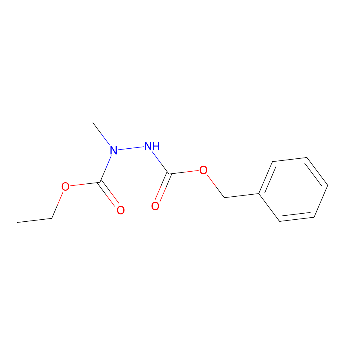 2-Benzyl 1-ethyl 1-methylhydrazine-1,2-dicarboxylate molecular structure, CAS 3026728-96-8
