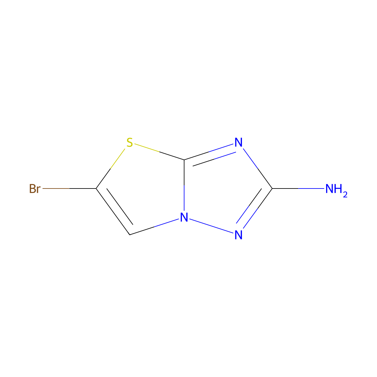 5-Bromo-[1,2,4]triazolo[3,2-b][1,3]thiazol-2-amine molecular structure, CAS 3026728-97-9