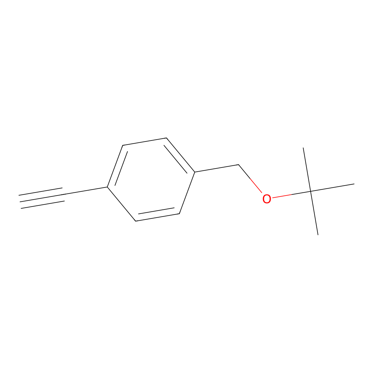 1-Ethynyl-4-[(2-methylpropan-2-yl)oxymethyl]benzene molecular structure, CAS 3026728-98-0