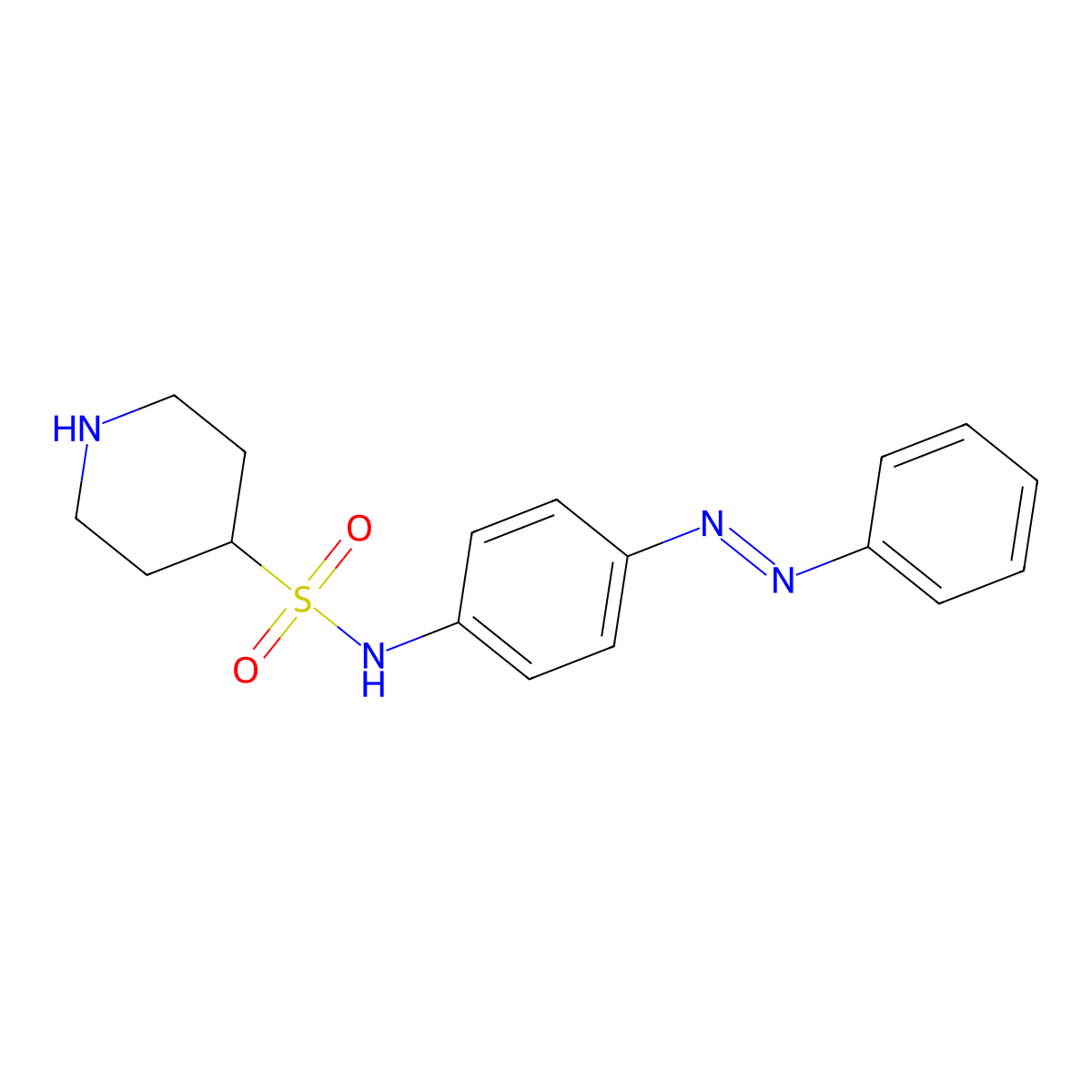 N-[4-(Phenyldiazenyl)phenyl]piperidine-4-sulfonamide molecular structure, CAS 3026790-23-5