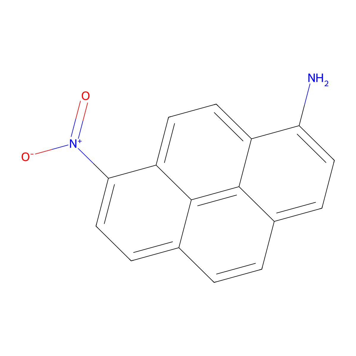1-Amino-8-nitropyrene molecular structure, CAS 30269-02-4