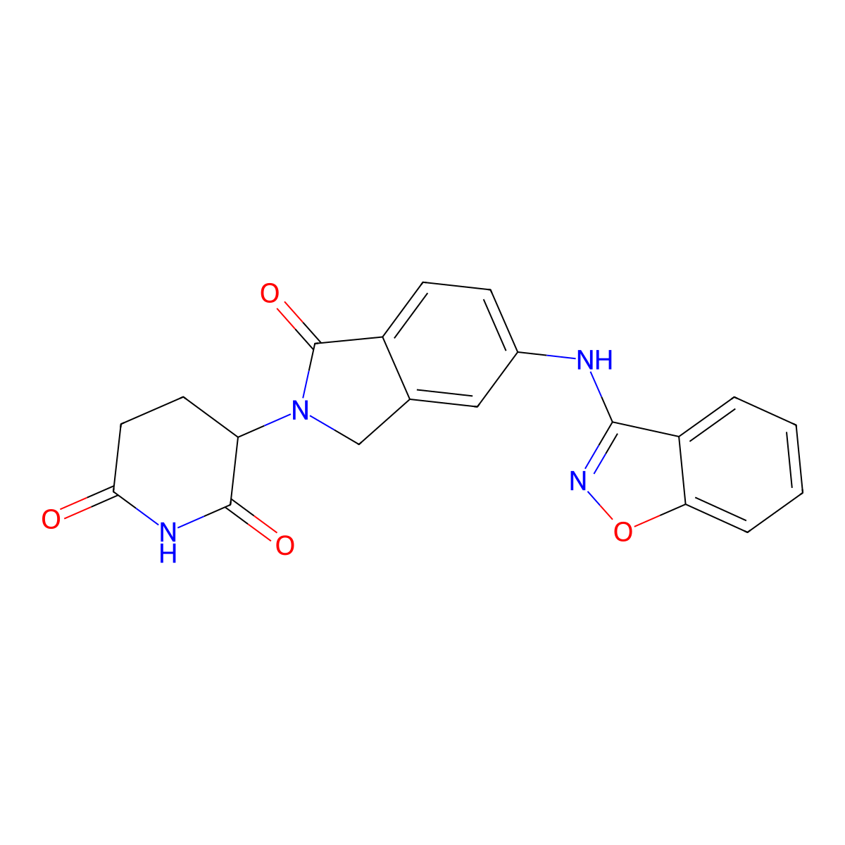 3-(5-(Benzo[d]isoxazol-3-ylamino)-1-oxoisoindolin-2-yl)piperidine-2,6-dione molecular structure, CAS 3026986-17-1