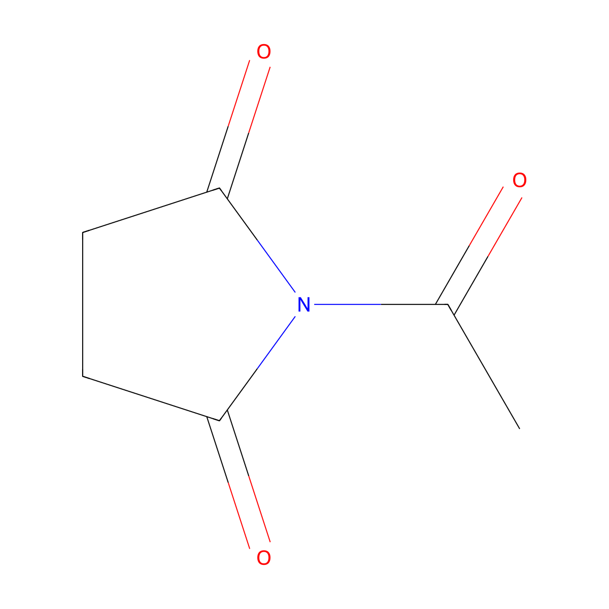 N-acetylsuccinimide molecular structure, CAS 3027-06-3