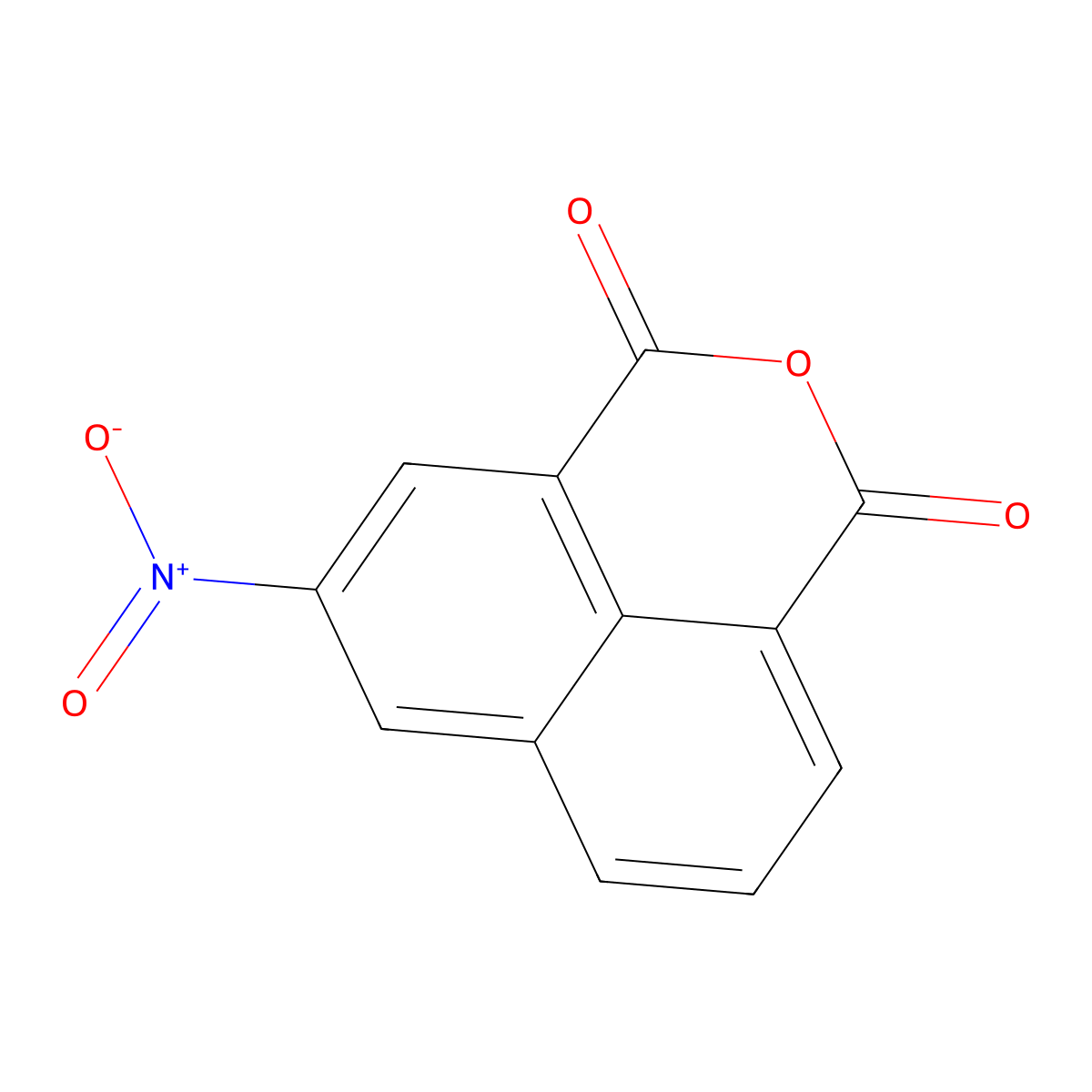 Naphthalic anhydride, 3-nitro- molecular structure, CAS 3027-38-1