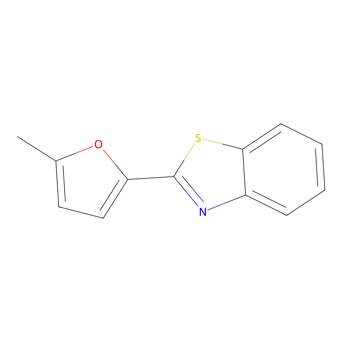 2-(5-Methylfuran-2-yl)benzo[d]thiazole molecular structure, CAS 3027-83-6