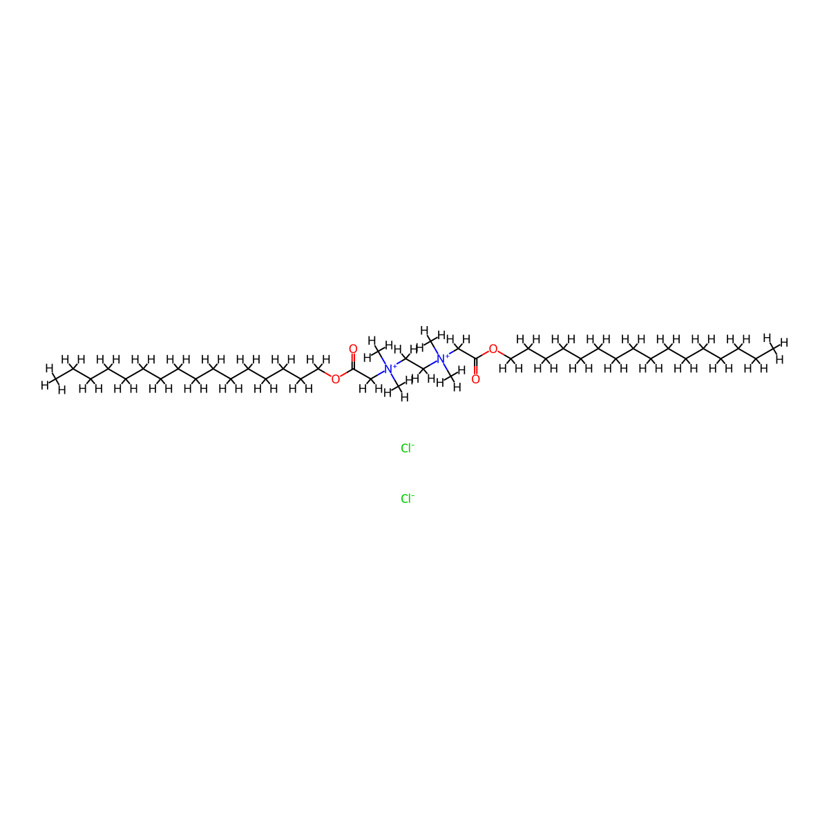 Ammonium, ethylenebis((carboxymethyl)dimethyl-, dichloride, dihexadecyl ester molecular structure, CAS 30271-46-6
